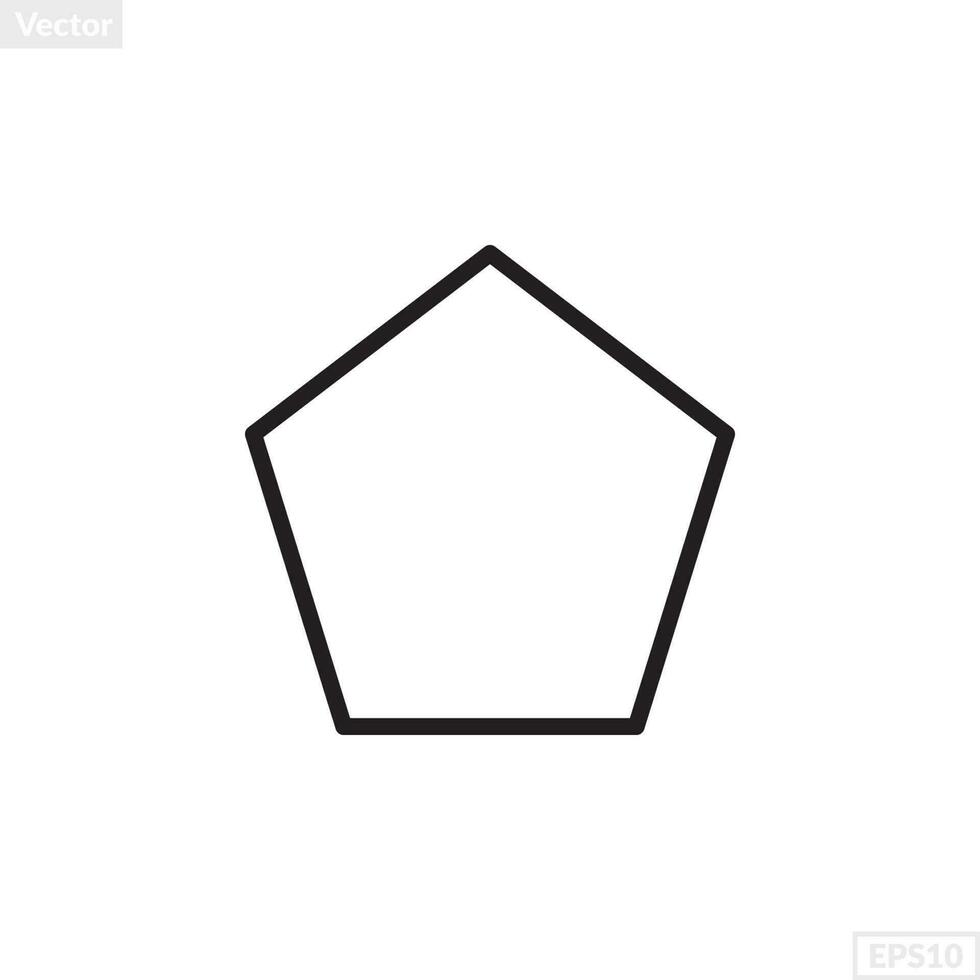 pentagon shape illustration vector graphic