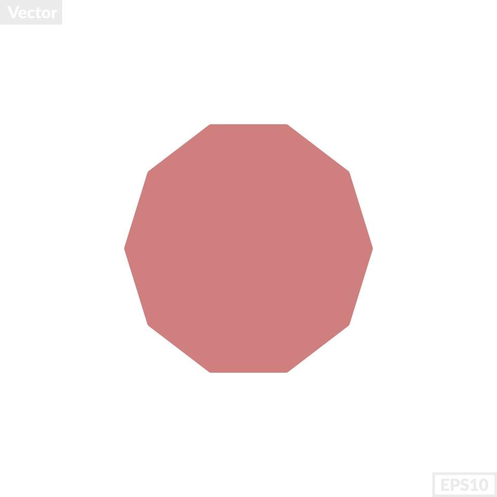 decagon shape illustration vector graphic