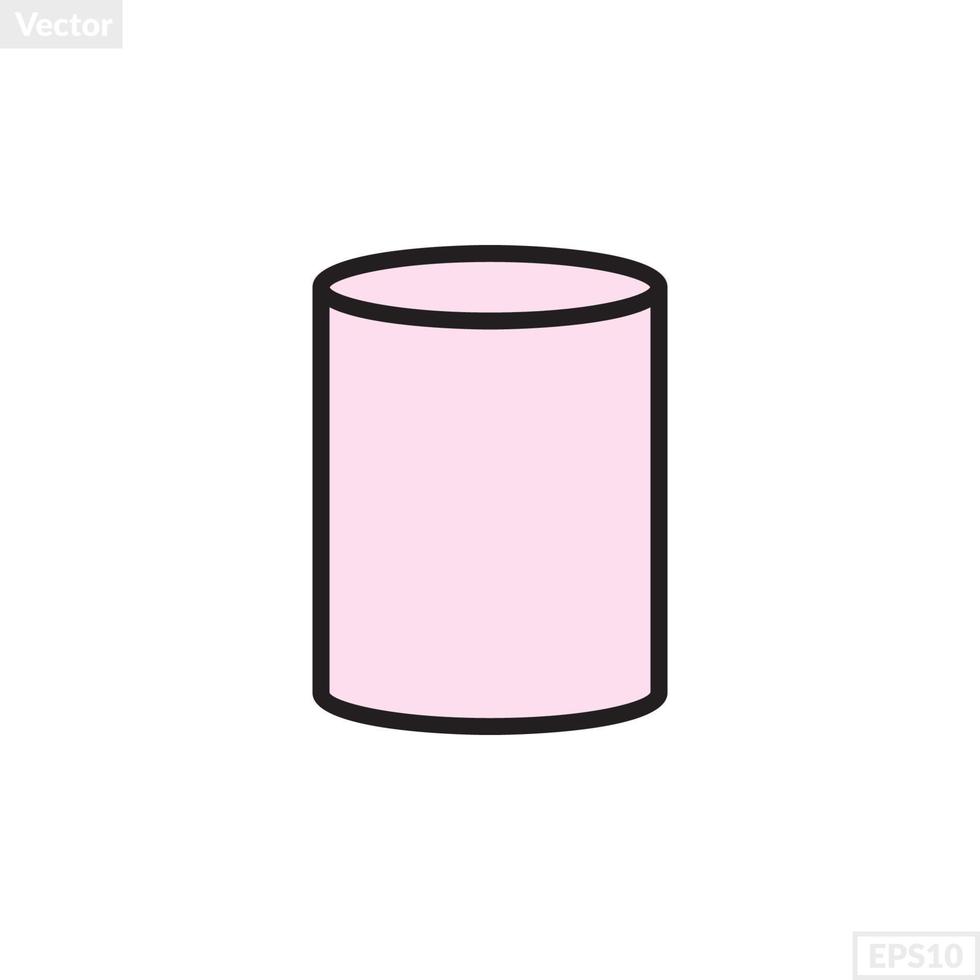 cylinder shape illustration vector graphic