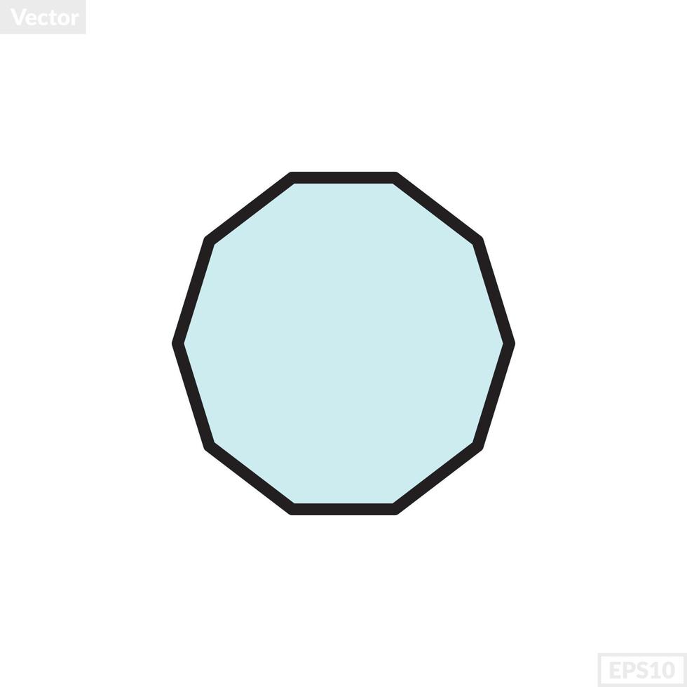 decagon shape illustration vector graphic