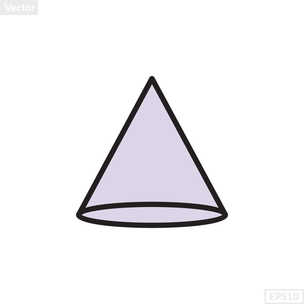 cone shape illustration vector graphic