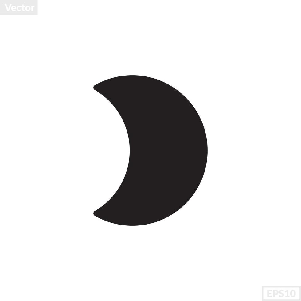 crescent shape illustration vector graphic