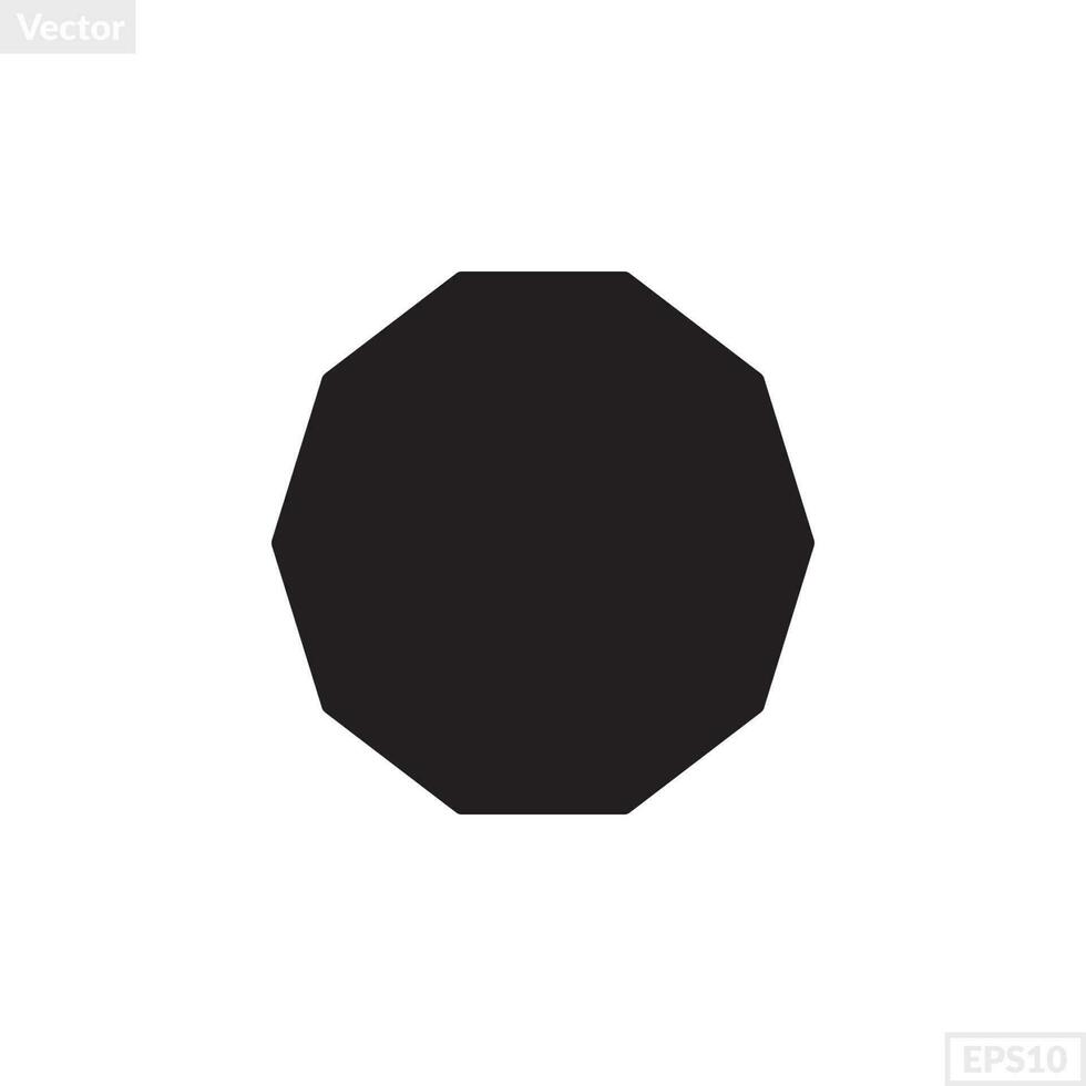 decagon shape illustration vector graphic