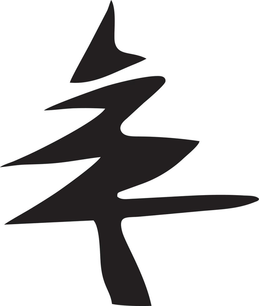 tree icon symbol image vector, illustration of the tree botany in black image vector