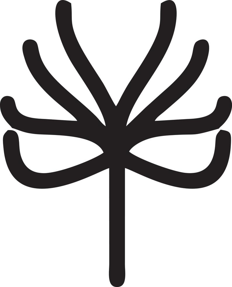 tree icon symbol image vector, illustration of the tree botany in black image vector