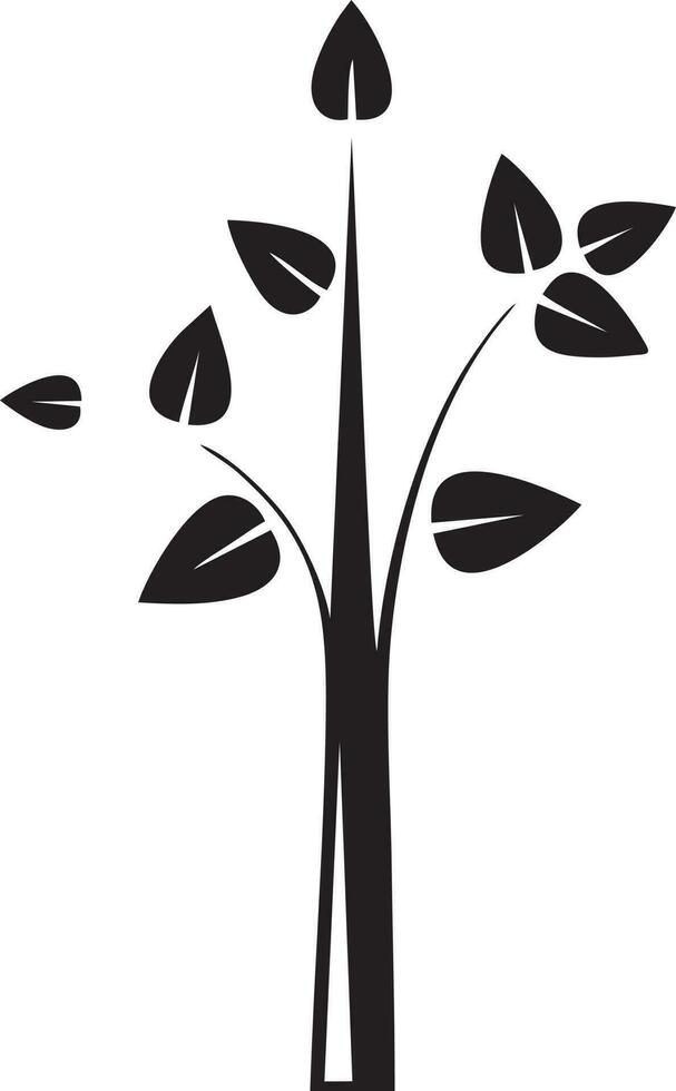 tree icon symbol image vector, illustration of the tree botany in black image vector