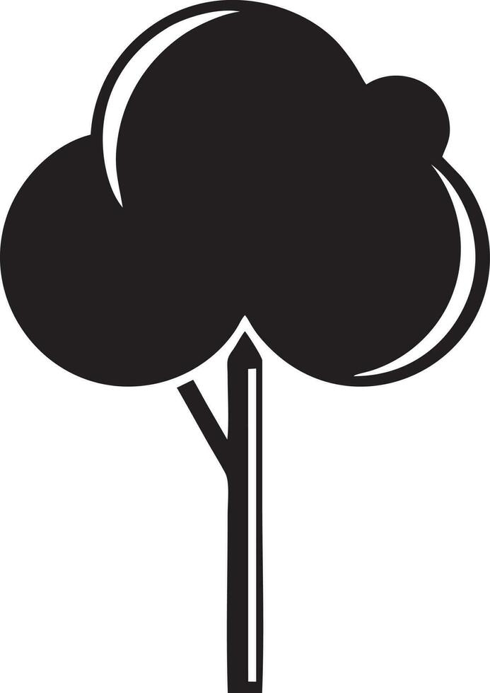 árbol icono símbolo imagen vector, ilustración de el árbol botánica en negro imagen vector