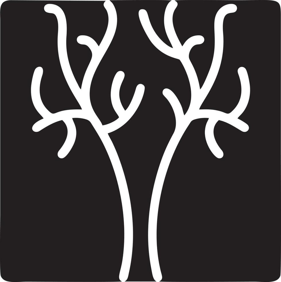 árbol icono símbolo imagen vector, ilustración de el árbol botánica en negro imagen vector