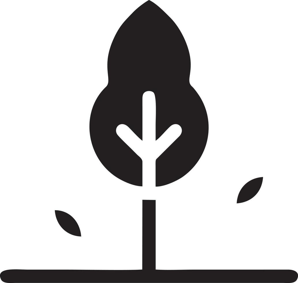 tree icon symbol image vector, illustration of the tree botany in black image vector
