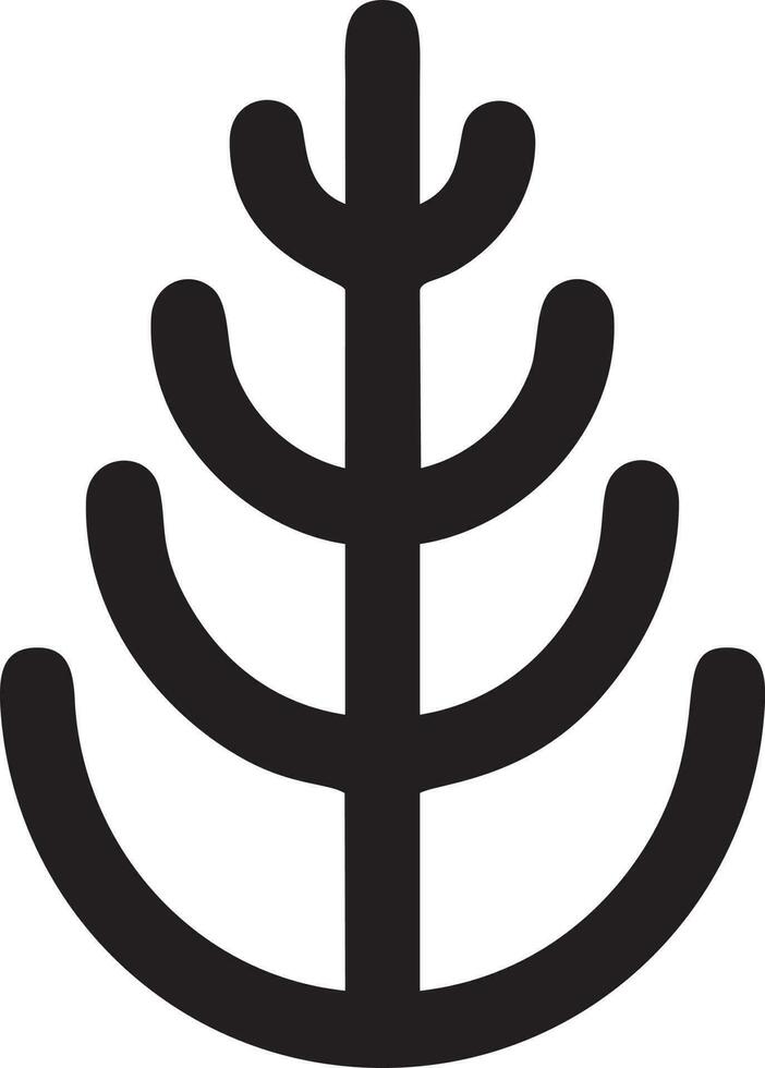 tree icon symbol image vector, illustration of the tree botany in black image vector