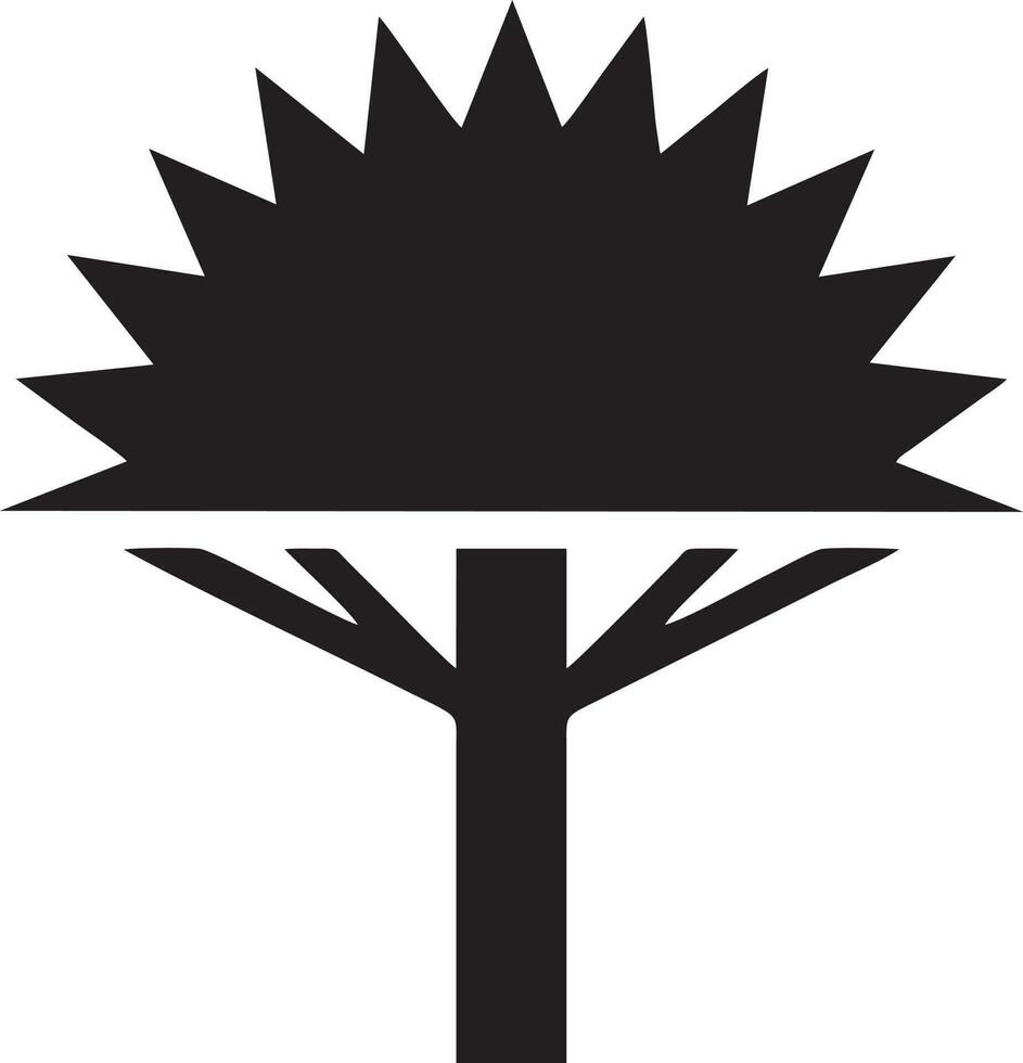 tree icon symbol image vector, illustration of the tree botany in black image vector