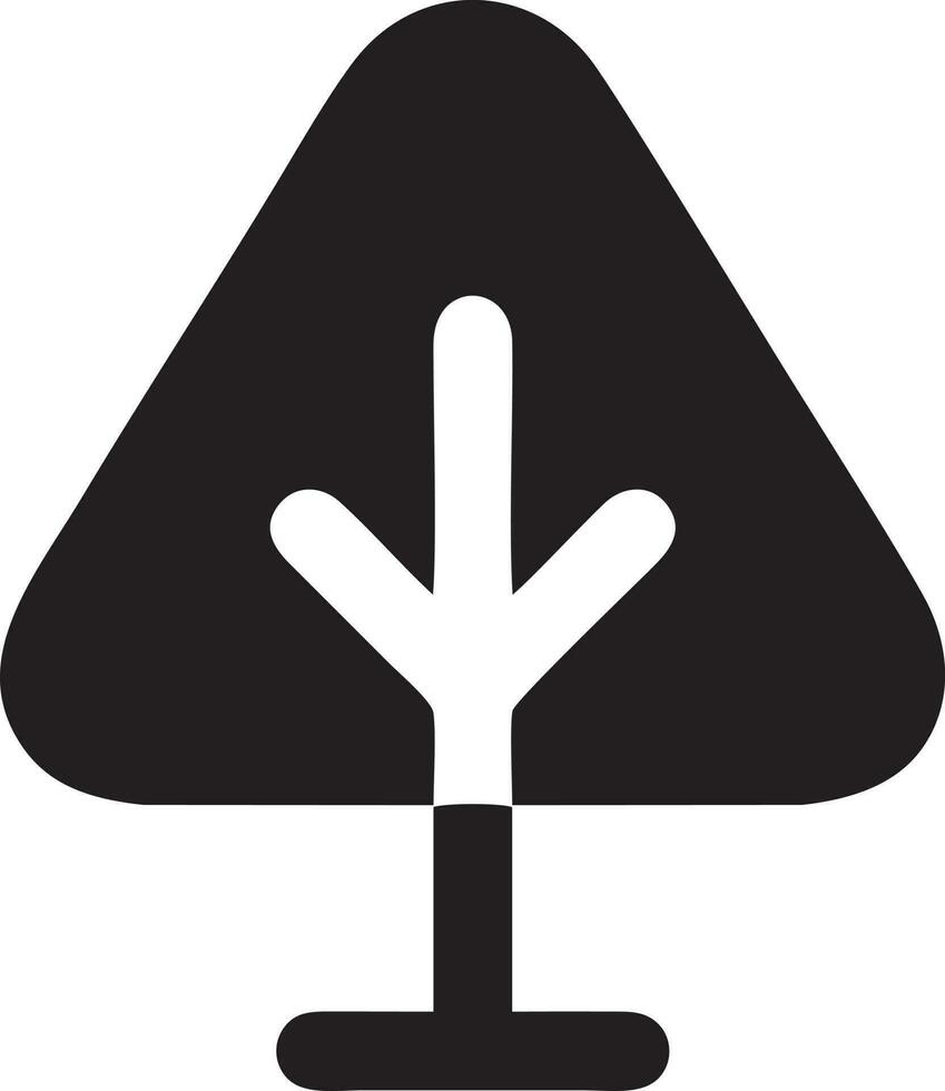 tree icon symbol image vector, illustration of the tree botany in black image vector