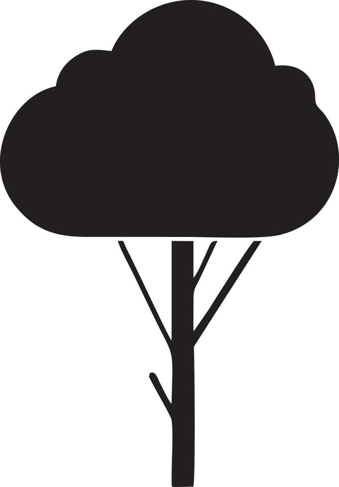 árbol icono símbolo imagen vector, ilustración de el árbol botánica en negro imagen vector