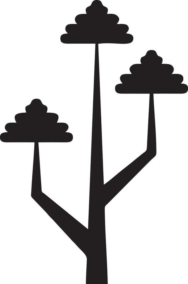 árbol icono símbolo imagen vector, ilustración de el árbol botánica en negro imagen vector