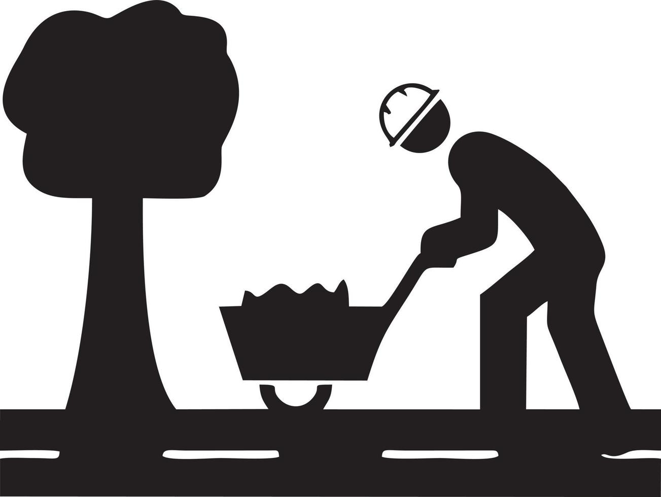 árbol icono símbolo imagen vector, ilustración de el árbol botánica en negro imagen vector