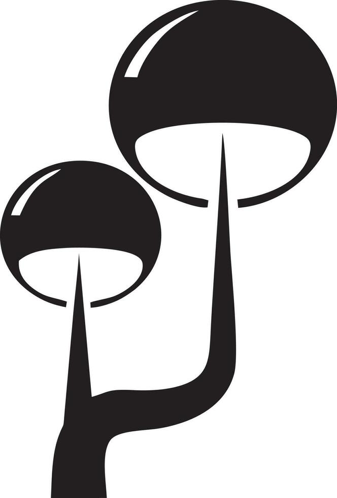tree icon symbol image vector, illustration of the tree botany in black image vector