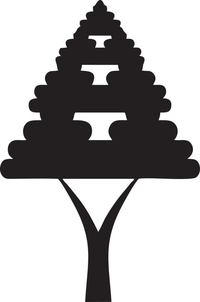 árbol icono símbolo imagen vector, ilustración de el árbol botánica en negro imagen vector