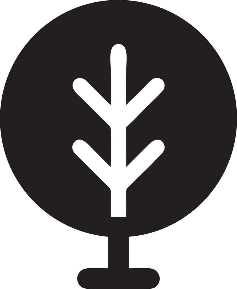 árbol icono símbolo imagen vector, ilustración de el árbol botánica en negro imagen vector