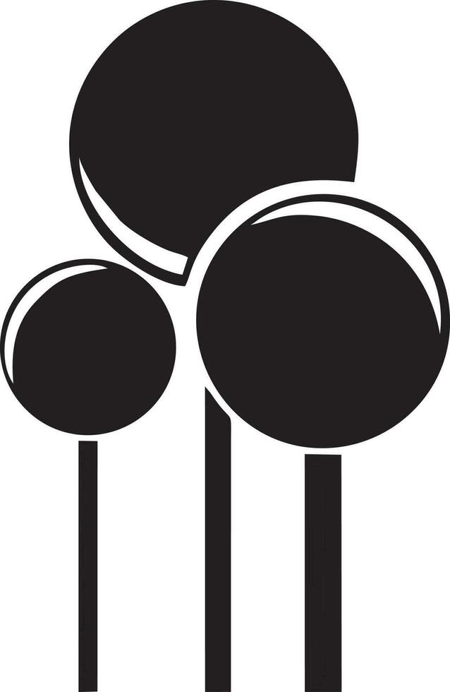 tree icon symbol image vector, illustration of the tree botany in black image vector