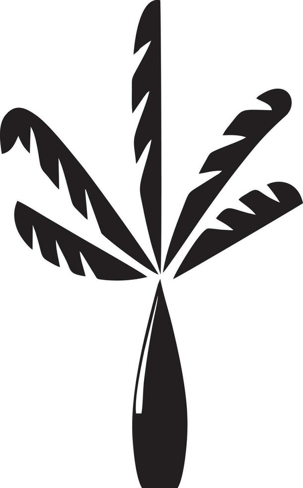 tree icon symbol image vector, illustration of the tree botany in black image vector