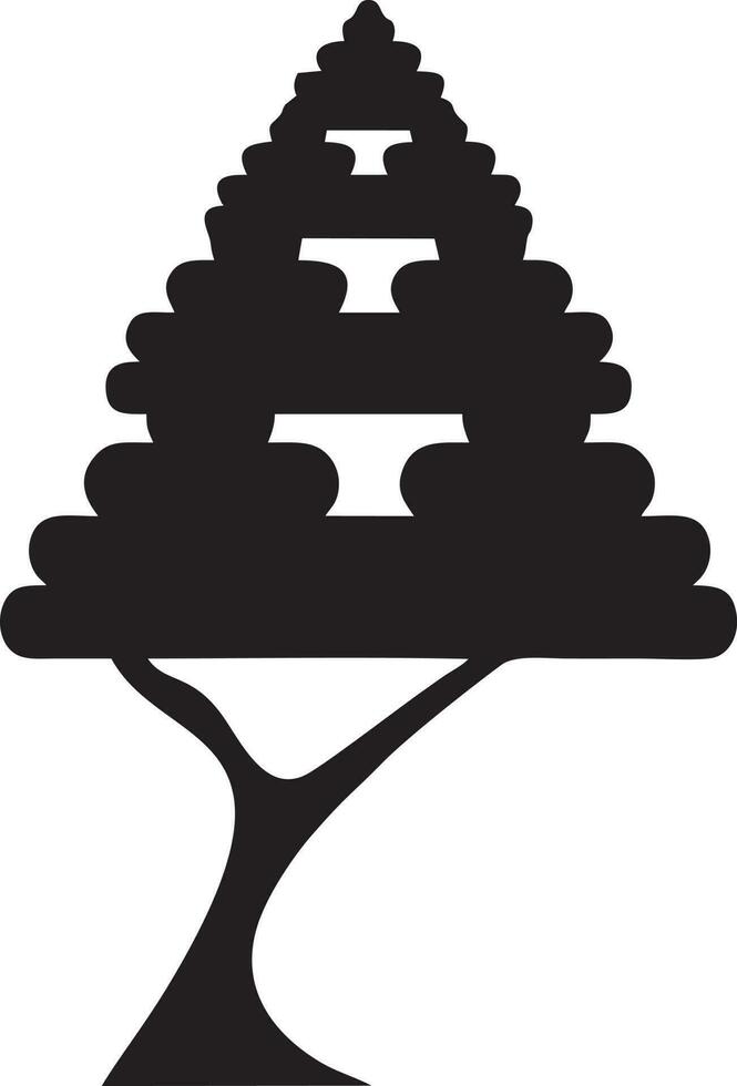 tree icon symbol image vector, illustration of the tree botany in black image vector