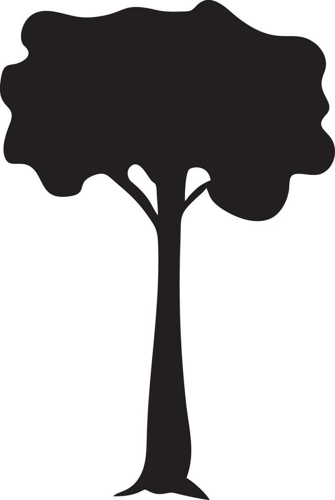 árbol icono símbolo imagen vector, ilustración de el árbol botánica en negro imagen vector