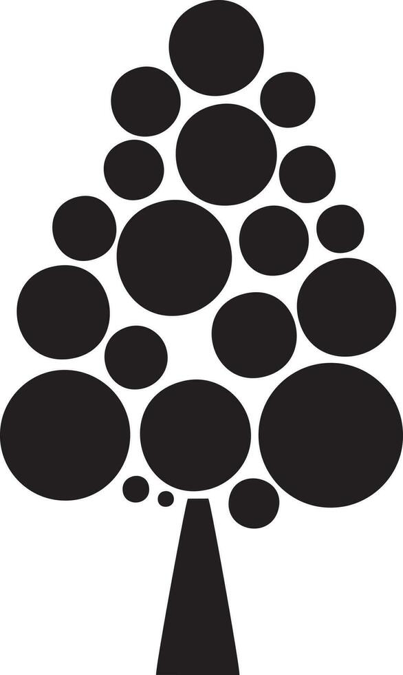 tree icon symbol image vector, illustration of the tree botany in black image vector