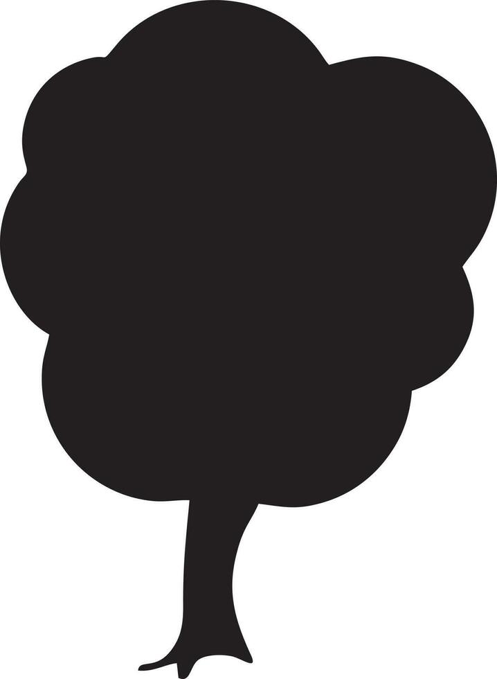 tree icon symbol image vector, illustration of the tree botany in black image vector