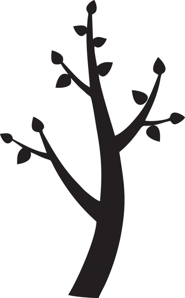 tree icon symbol image vector, illustration of the tree botany in black image vector