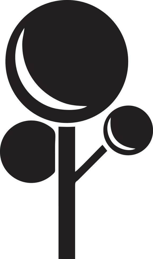 tree icon symbol image vector, illustration of the tree botany in black image vector