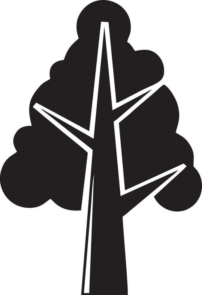 tree icon symbol image vector, illustration of the tree botany in black image vector