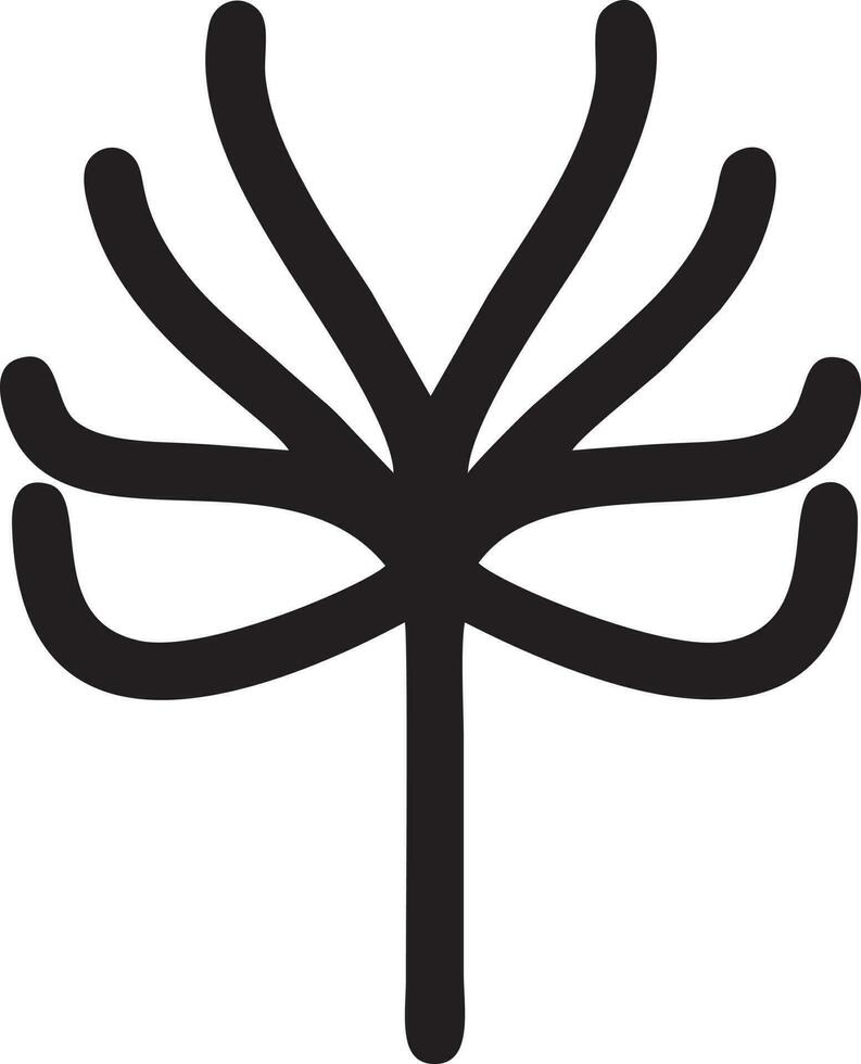 tree icon symbol image vector, illustration of the tree botany in black image vector