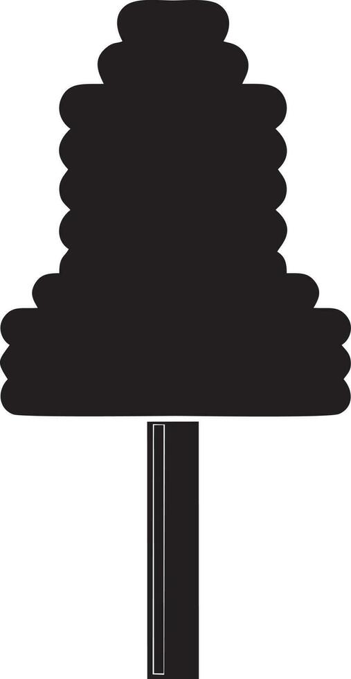 árbol icono símbolo imagen vector, ilustración de el árbol botánica en negro imagen vector