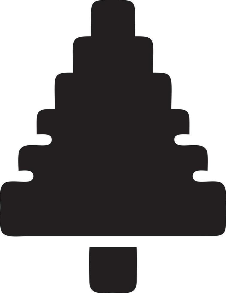 árbol icono símbolo imagen vector, ilustración de el árbol botánica en negro imagen vector