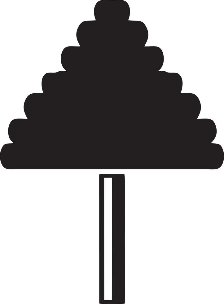 árbol icono símbolo imagen vector, ilustración de el árbol botánica en negro imagen vector