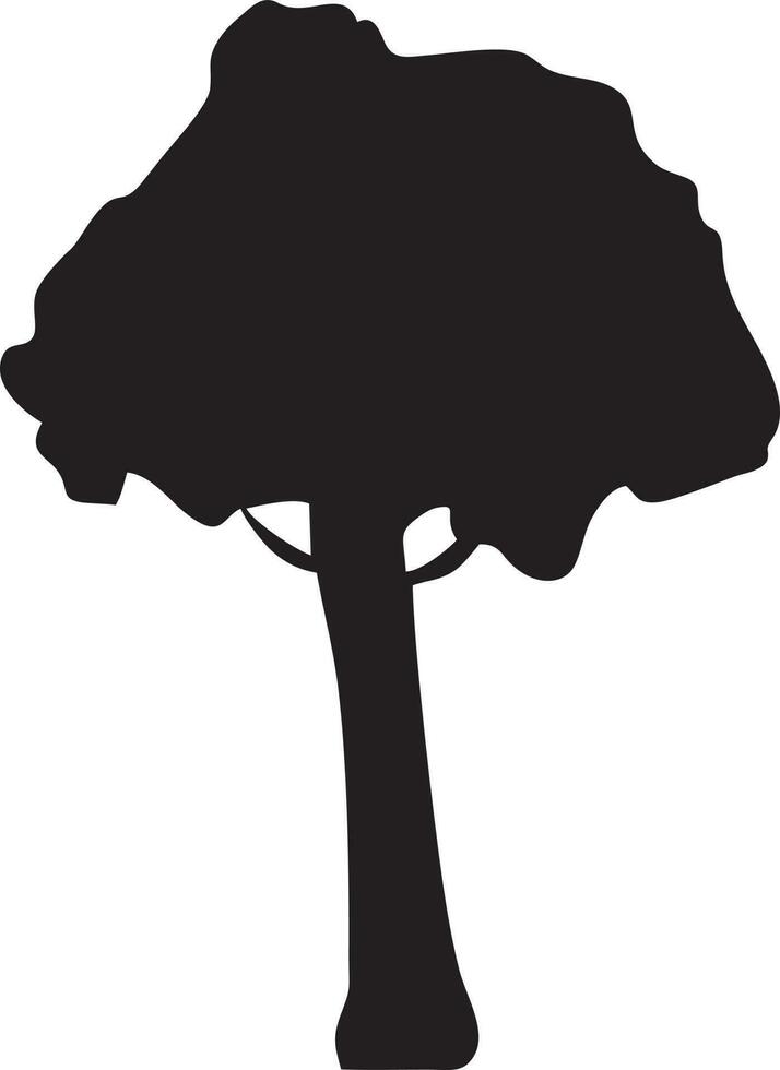 tree icon symbol image vector, illustration of the tree botany in black image vector