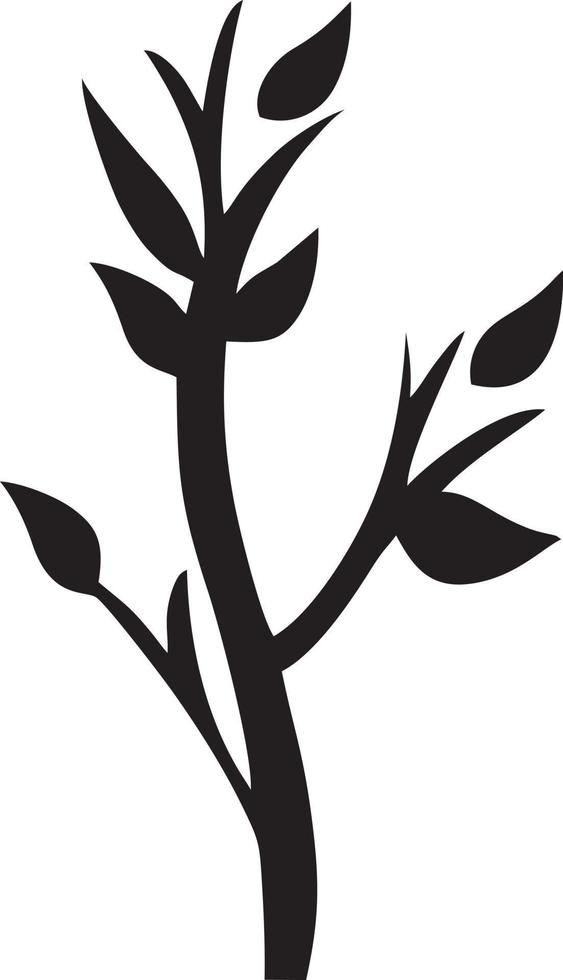 tree icon symbol image vector, illustration of the tree botany in black image vector