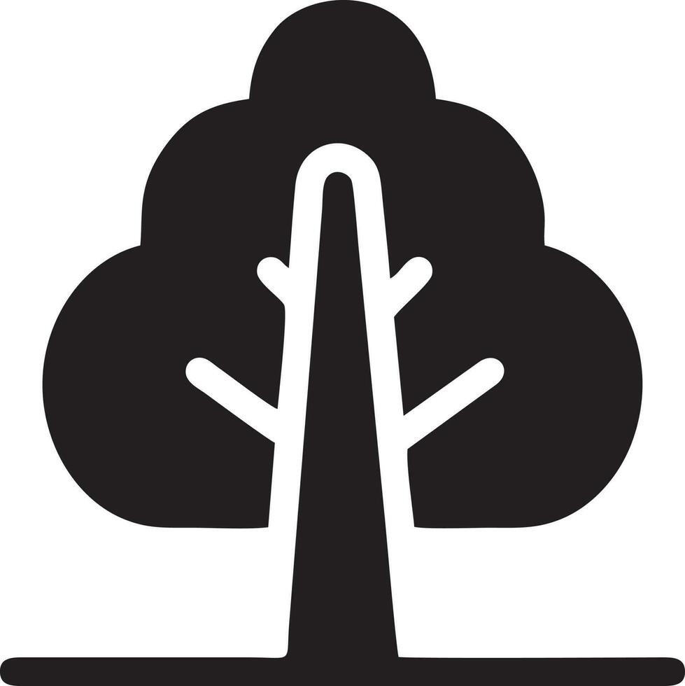 árbol icono símbolo imagen vector, ilustración de el árbol botánica en negro imagen vector