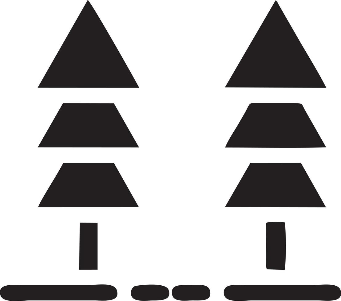 tree icon symbol image vector, illustration of the tree botany in black image vector