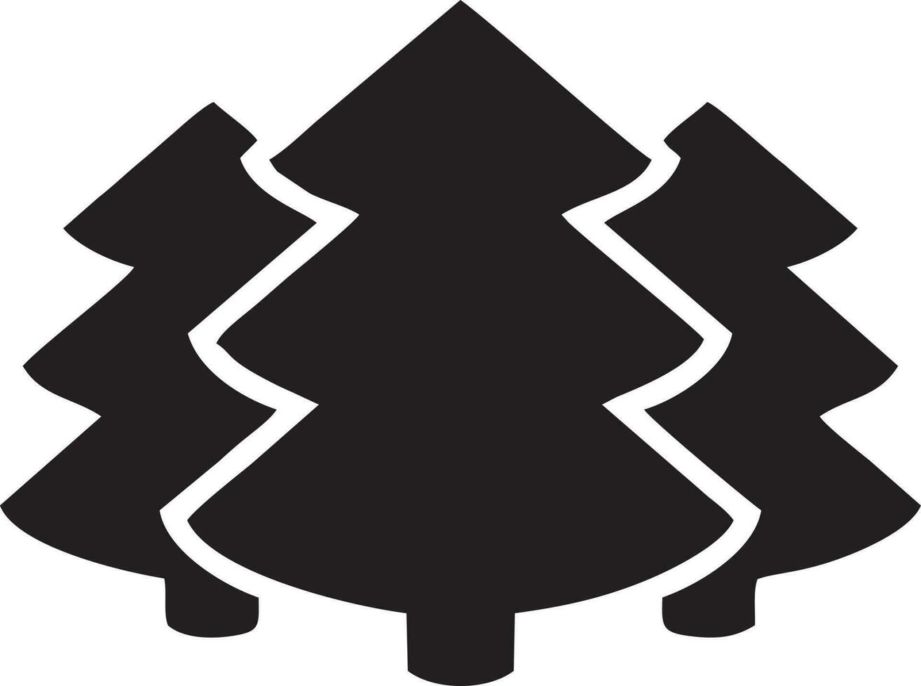 tree icon symbol image vector, illustration of the tree botany in black image vector