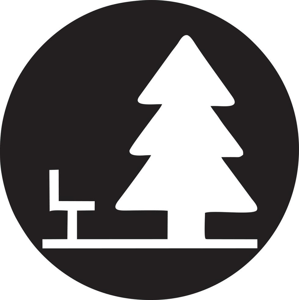 tree icon symbol image vector, illustration of the tree botany in black image vector