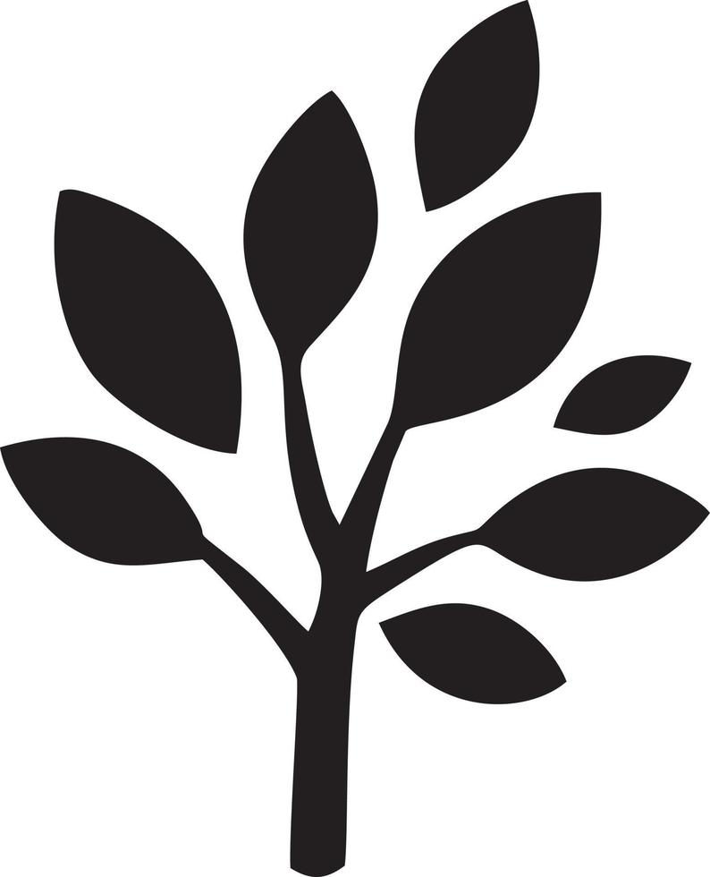 tree icon symbol image vector, illustration of the tree botany in black image vector