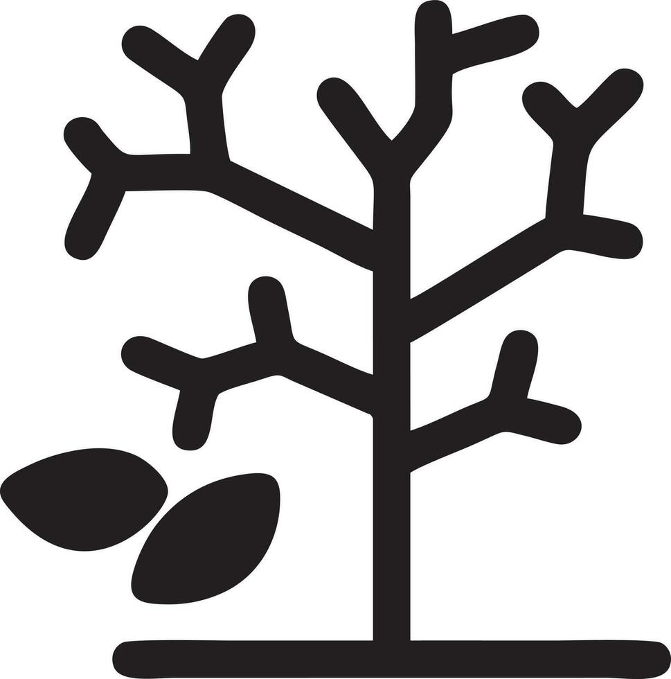 árbol icono símbolo imagen vector, ilustración de el árbol botánica en negro imagen vector