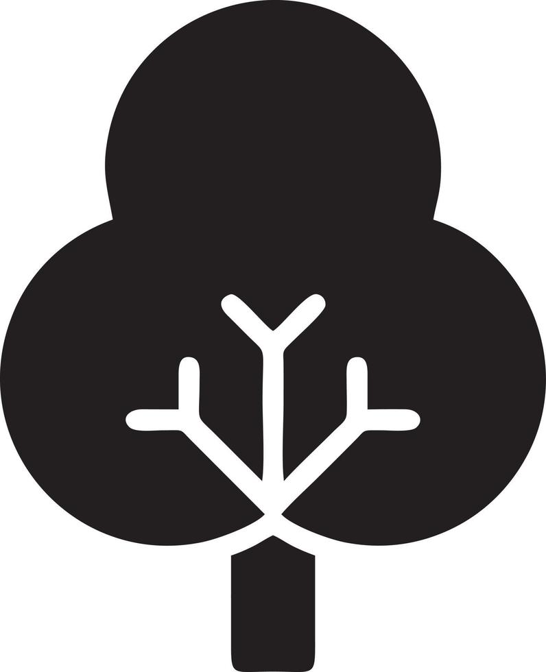 tree icon symbol image vector, illustration of the tree botany in black image vector