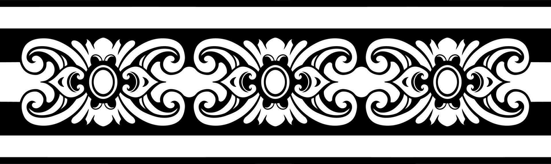 Line art of beautiful carved decorative ornament vector