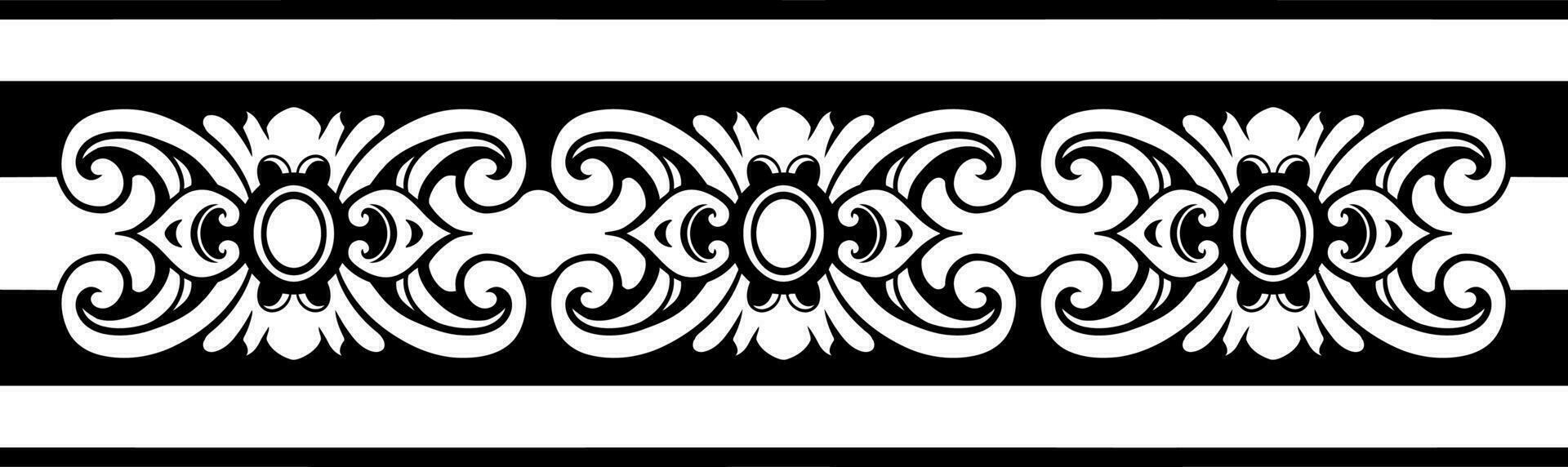 Line art of beautiful carved decorative ornament vector