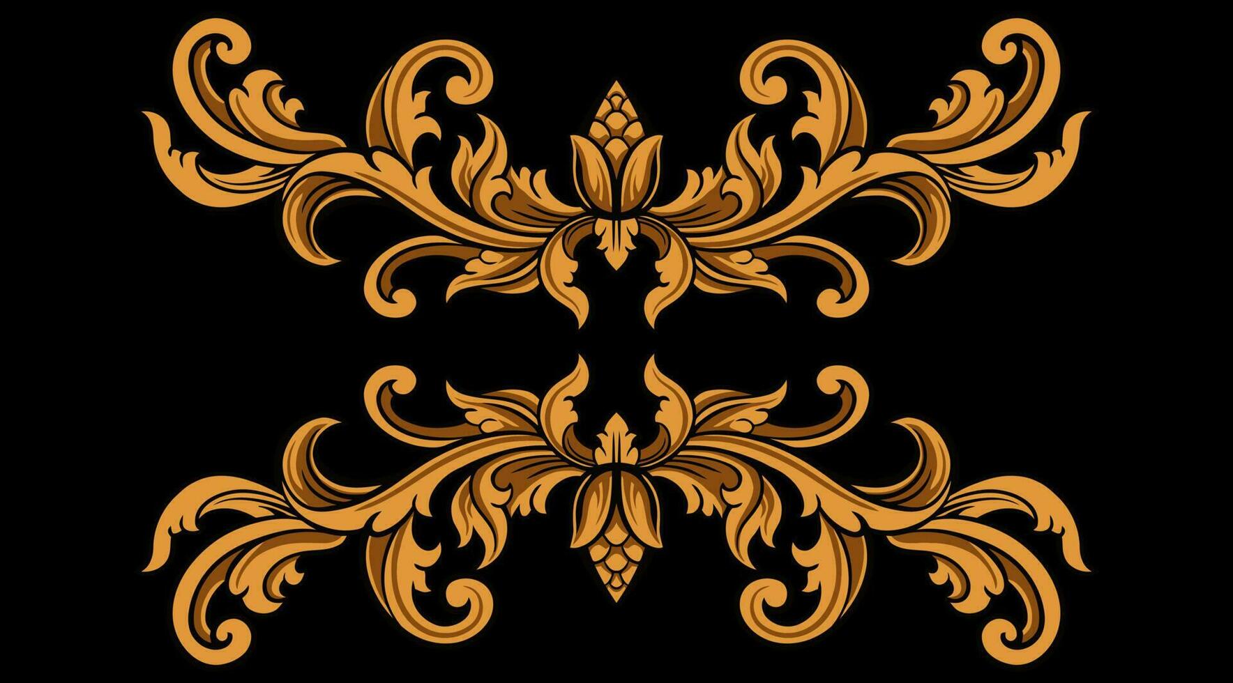 Beautiful carved decorative ornaments Vector design for elements editable colors