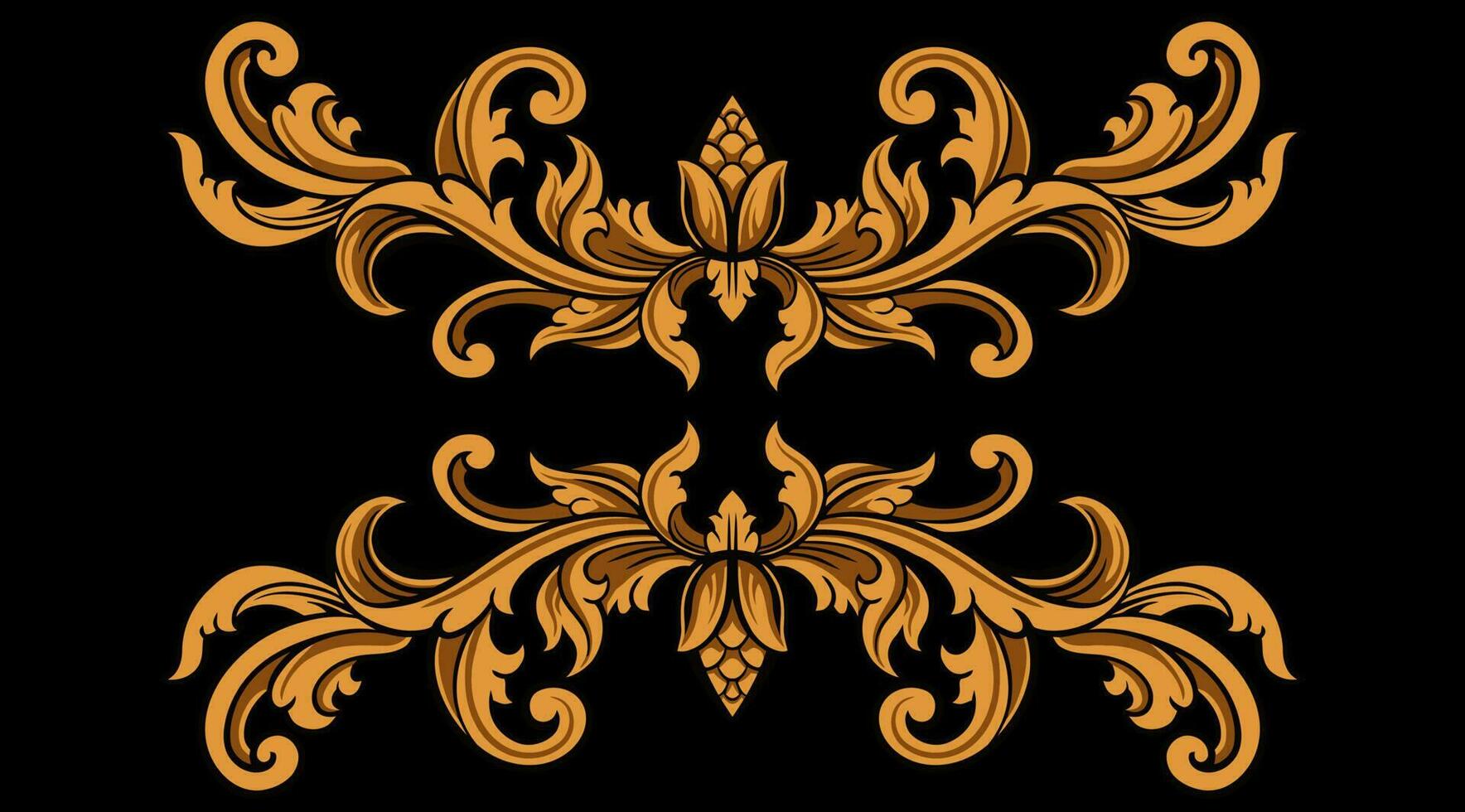 Beautiful carved decorative ornaments Vector design for elements editable colors