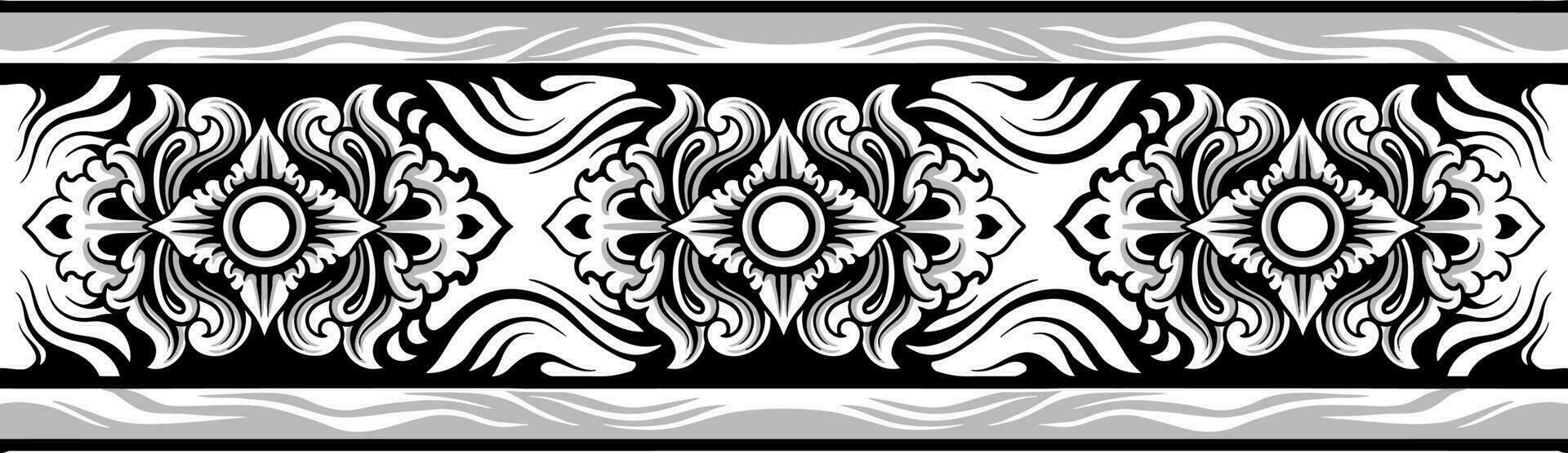 Line art of beautiful carved decorative ornament vector