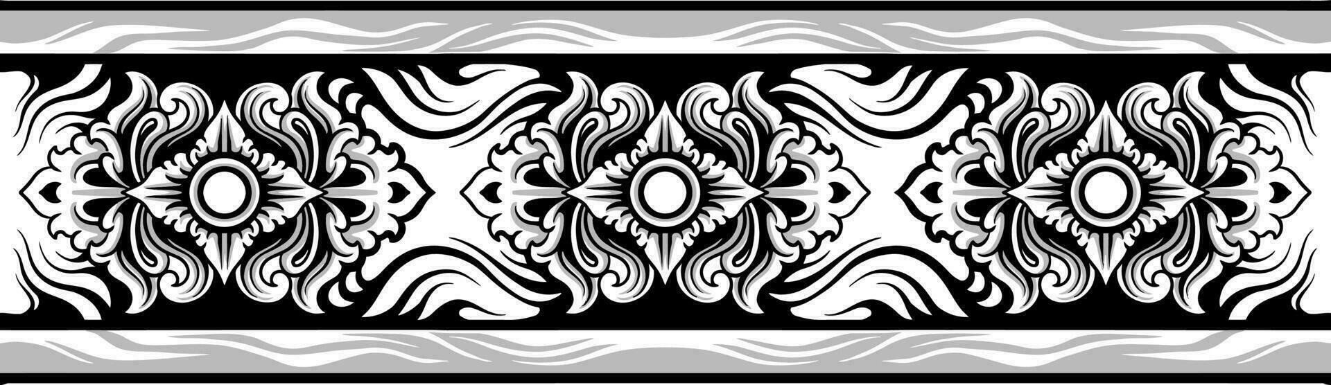 línea Arte de hermosa tallado decorativo ornamento vector